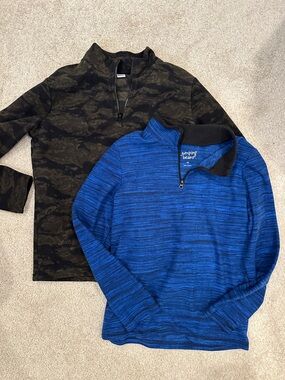 Quarter-zip fleece tops for boys (sz 10-12)